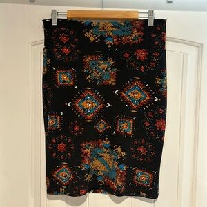 EUC LuLaRoe Aztec print Cassie pencil skirt